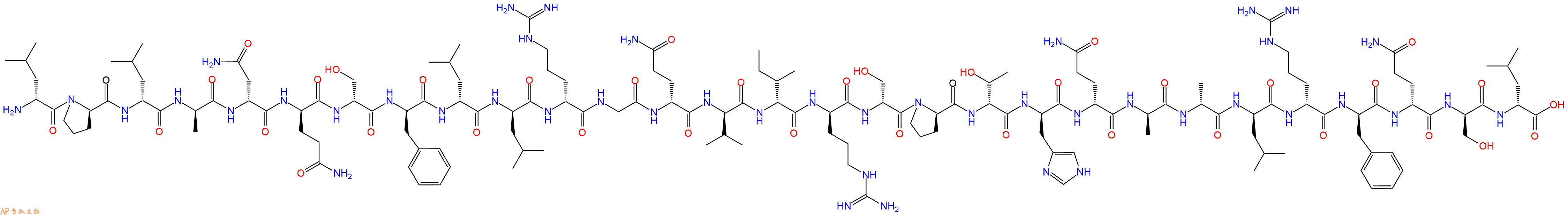 专肽生物产品H2N-DLeu-DPro-DLeu-DAla-DAsn-DGln-DSer-DPhe-DLeu-DLeu-DArg-Gly-DGln-DVal-DIle-DArg-DSer-DPro-DThr-DHis-DGln-DAla-DAla-DLeu-DArg-DPhe-DGln-DSer-DLeu-OH