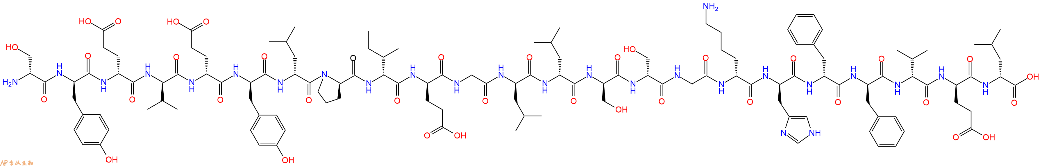 专肽生物产品H2N-DSer-DTyr-DGlu-DVal-DGlu-DTyr-DLeu-DPro-DIle-DGlu-Gly-DLeu-DLeu-DSer-DSer-Gly-DLys-DHis-DPhe-DPhe-DVal-DGlu-DLeu-OH