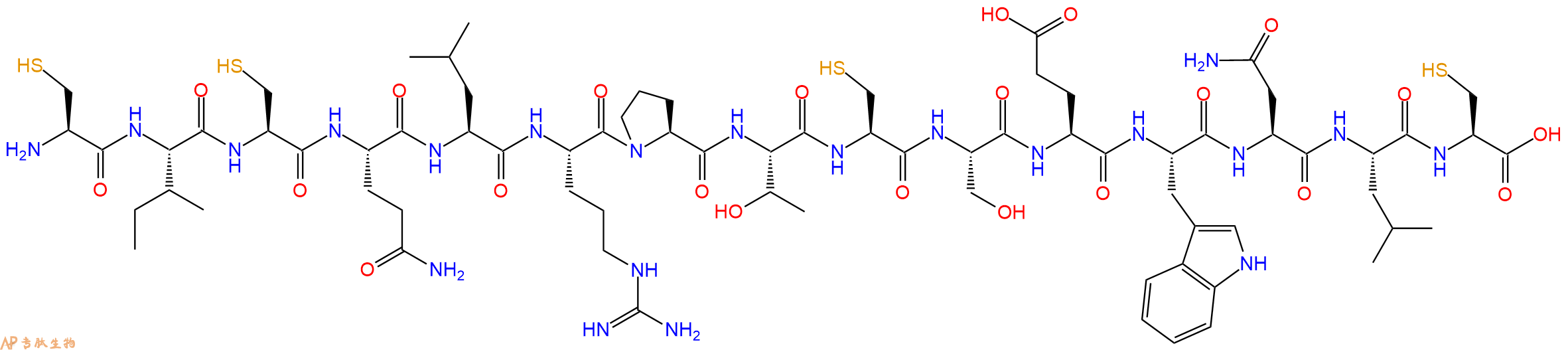 专肽生物产品H2N-Cys-Ile-Cys-Gln-Leu-Arg-Pro-Thr-Cys-Ser-Glu-Trp-Asn-Leu-Cys-OH