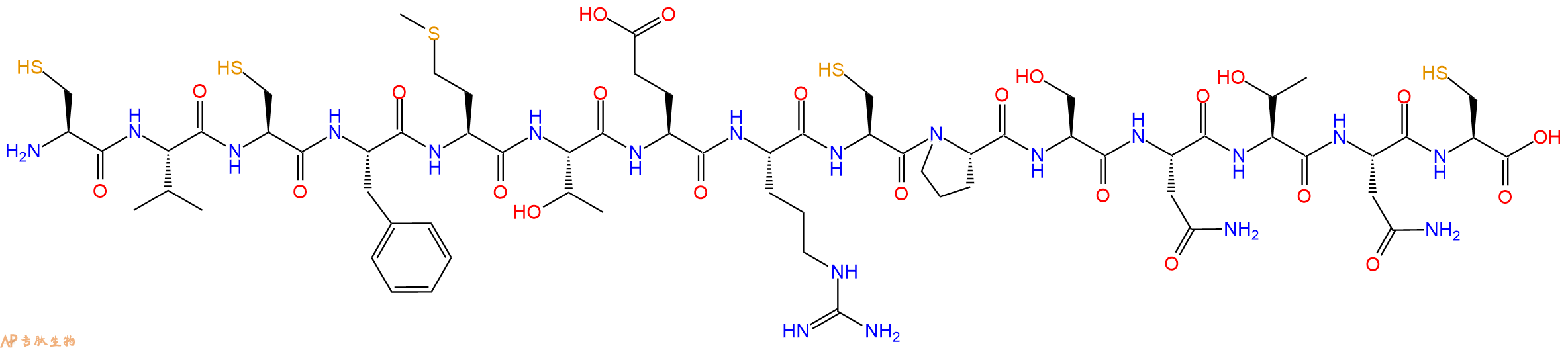 专肽生物产品H2N-Cys-Val-Cys-Phe-Met-Thr-Glu-Arg-Cys-Pro-Ser-Asn-Thr-Asn-Cys-OH