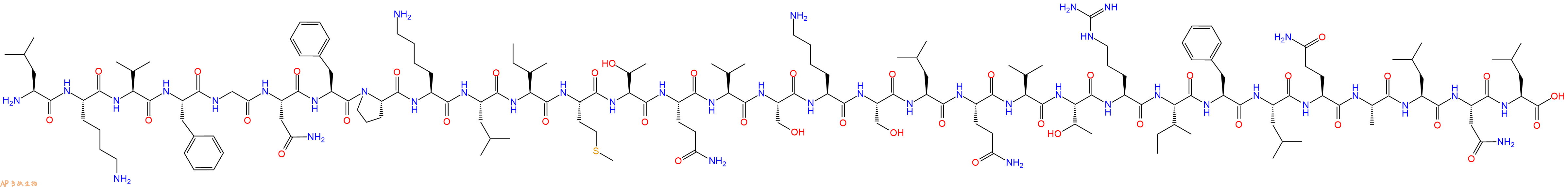 专肽生物产品H2N-Leu-Lys-Val-Phe-Gly-Asn-Phe-Pro-Lys-Leu-Ile-Met-Thr-Gln-Val-Ser-Lys-Ser-Leu-Gln-Val-Thr-Arg-Ile-Phe-Leu-Gln-Ala-Leu-Asn-Leu-OH