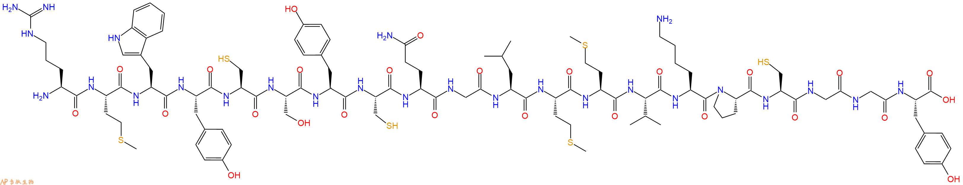 专肽生物产品H2N-Arg-Met-Trp-Tyr-Cys-Ser-Tyr-Cys-Gln-Gly-Leu-Met-Met-Val-Lys-Pro-Cys-Gly-Gly-Tyr-OH