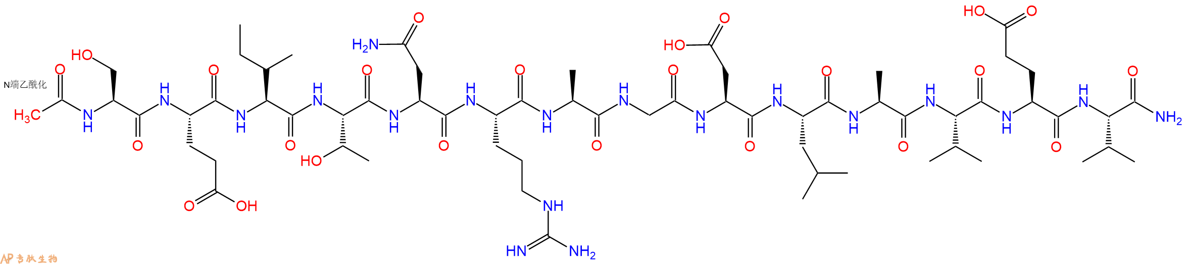 专肽生物产品Ac-Ser-Glu-Ile-Thr-Asn-Arg-Ala-Gly-Asp-Leu-Ala-Val-Glu-Val-CONH2