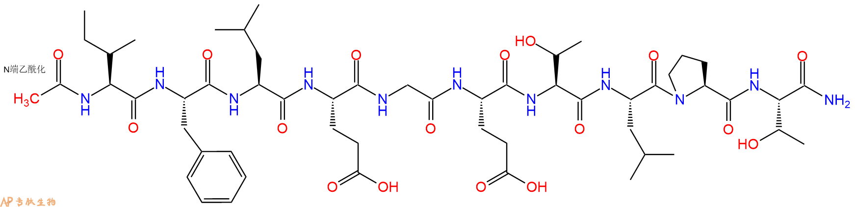 专肽生物产品Ac-Ile-Phe-Leu-Glu-Gly-Glu-Thr-Leu-Pro-Thr-CONH2