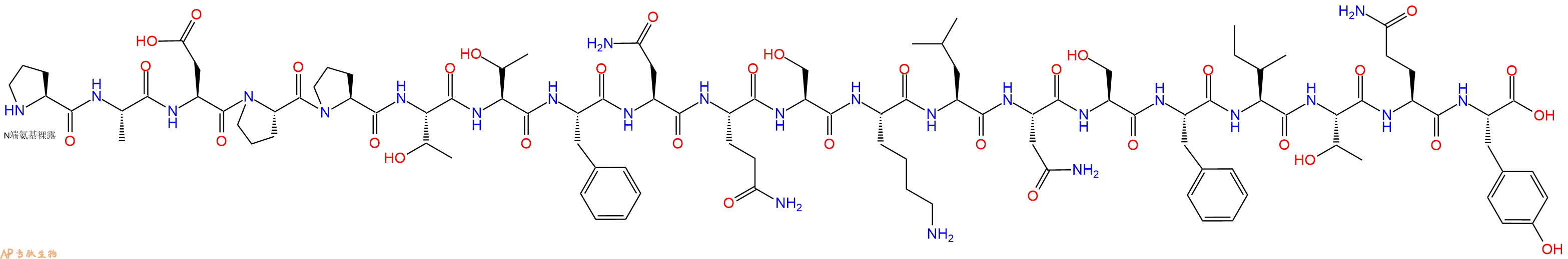 专肽生物产品H2N-Pro-Ala-Asp-Pro-Pro-Thr-Thr-Phe-Asn-Gln-Ser-Lys-Leu-Asn-Ser-Phe-Ile-Thr-Gln-Tyr-OH