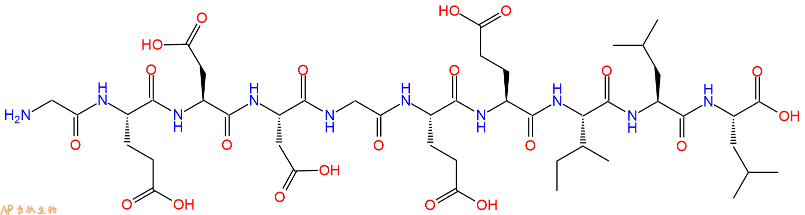 专肽生物产品H2N-Gly-Glu-Asp-Asp-Gly-Glu-Glu-Ile-Leu-Leu-OH