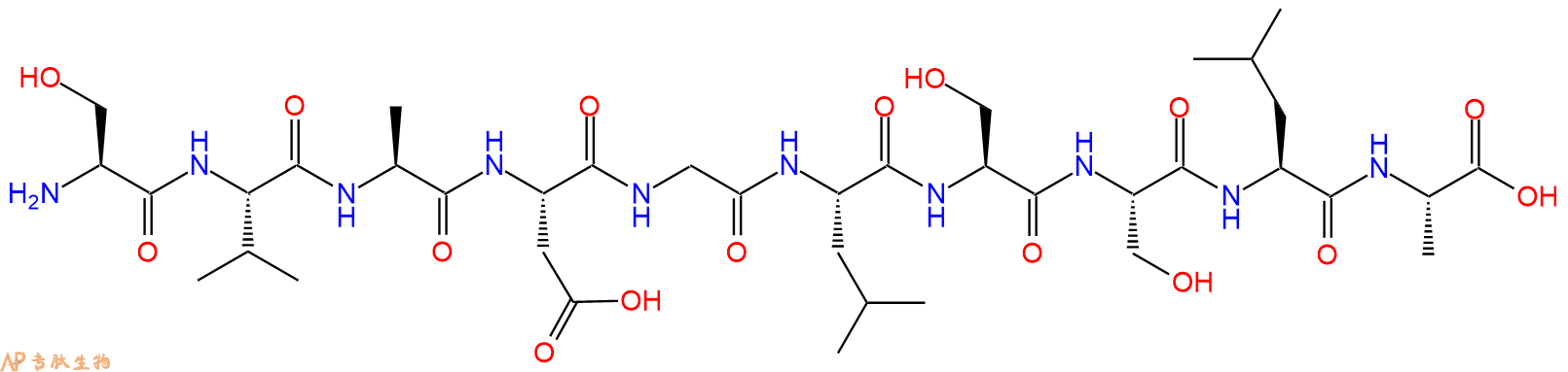 专肽生物产品H2N-Ser-Val-Ala-Asp-Gly-Leu-Ser-Ser-Leu-Ala-OH