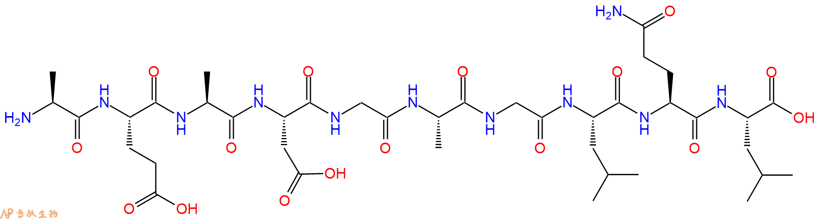 专肽生物产品H2N-Ala-Glu-Ala-Asp-Gly-Ala-Gly-Leu-Gln-Leu-OH