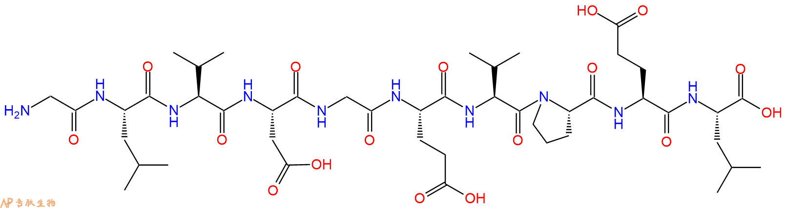 专肽生物产品H2N-Gly-Leu-Val-Asp-Gly-Glu-Val-Pro-Glu-Leu-OH