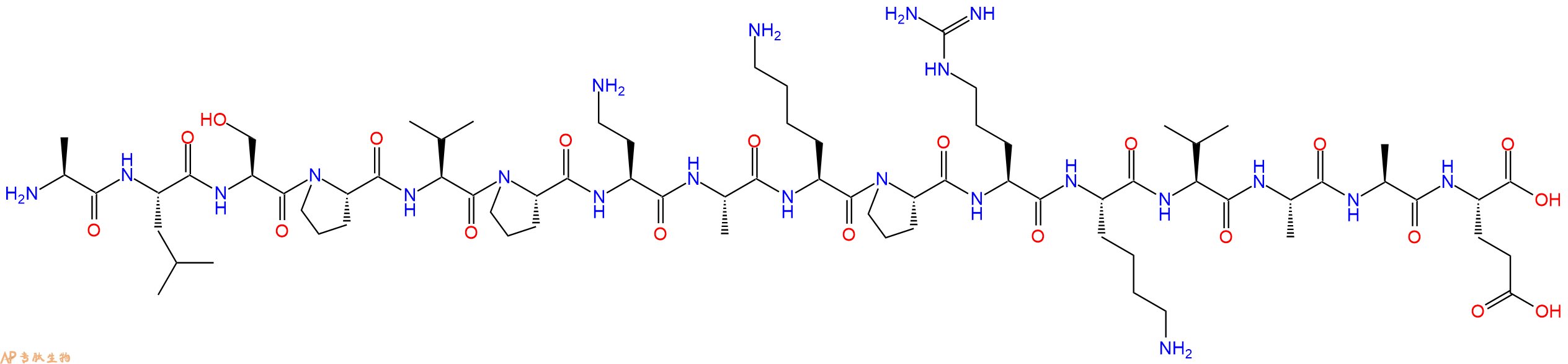 专肽生物产品H2N-Ala-Leu-Ser-Pro-Val-Pro-Dab-Ala-Lys-Pro-Arg-Lys-Val-Ala-Ala-Glu-OH