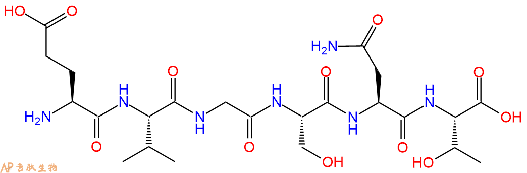 专肽生物产品H2N-Glu-Val-Gly-Ser-Asn-Thr-OH