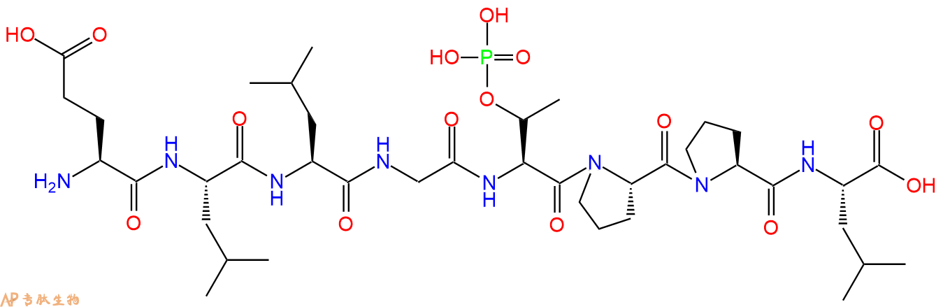 专肽生物产品H2N-Glu-Leu-Leu-Gly-pThr-Pro-Pro-Leu-OH