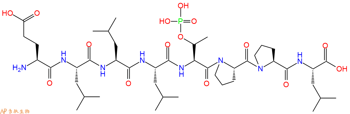 专肽生物产品H2N-Glu-Leu-Leu-Leu-pThr-Pro-Pro-Leu-OH