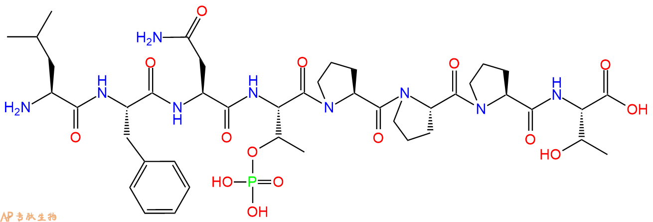 专肽生物产品H2N-Leu-Phe-Asn-pThr-Pro-Pro-Pro-Thr-OH