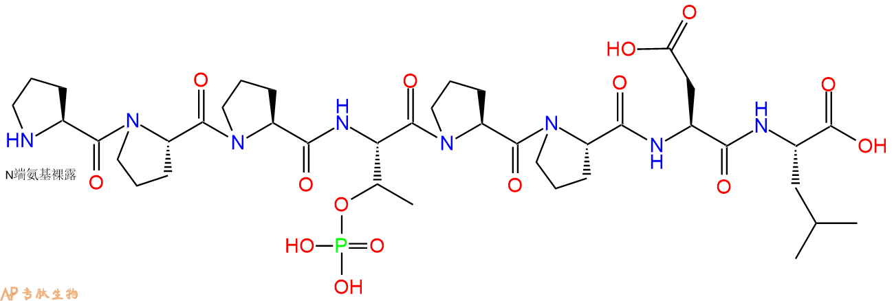 专肽生物产品H2N-Pro-Pro-Pro-pThr-Pro-Pro-Asp-Leu-OH