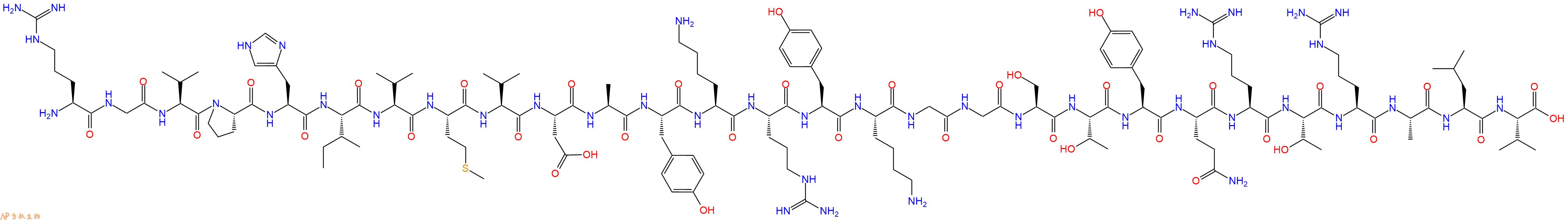 专肽生物产品H2N-Arg-Gly-Val-Pro-His-Ile-Val-Met-Val-Asp-Ala-Tyr-Lys-Arg-Tyr-Lys-Gly-Gly-Ser-Thr-Tyr-Gln-Arg-Thr-Arg-Ala-Leu-Val-OH