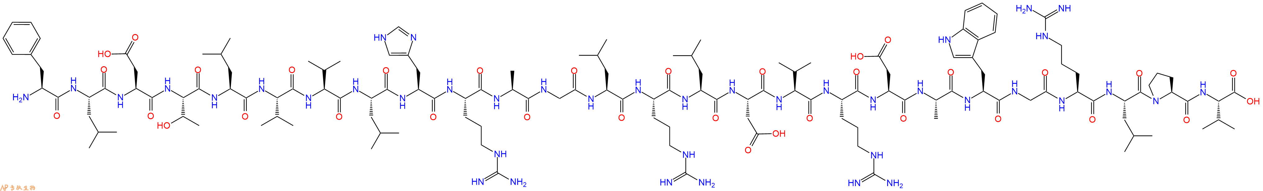 专肽生物产品H2N-Phe-Leu-Asp-Thr-Leu-Val-Val-Leu-His-Arg-Ala-Gly-Leu-Arg-Leu-Asp-Val-Arg-Asp-Ala-Trp-Gly-Arg-Leu-Pro-Val-OH
