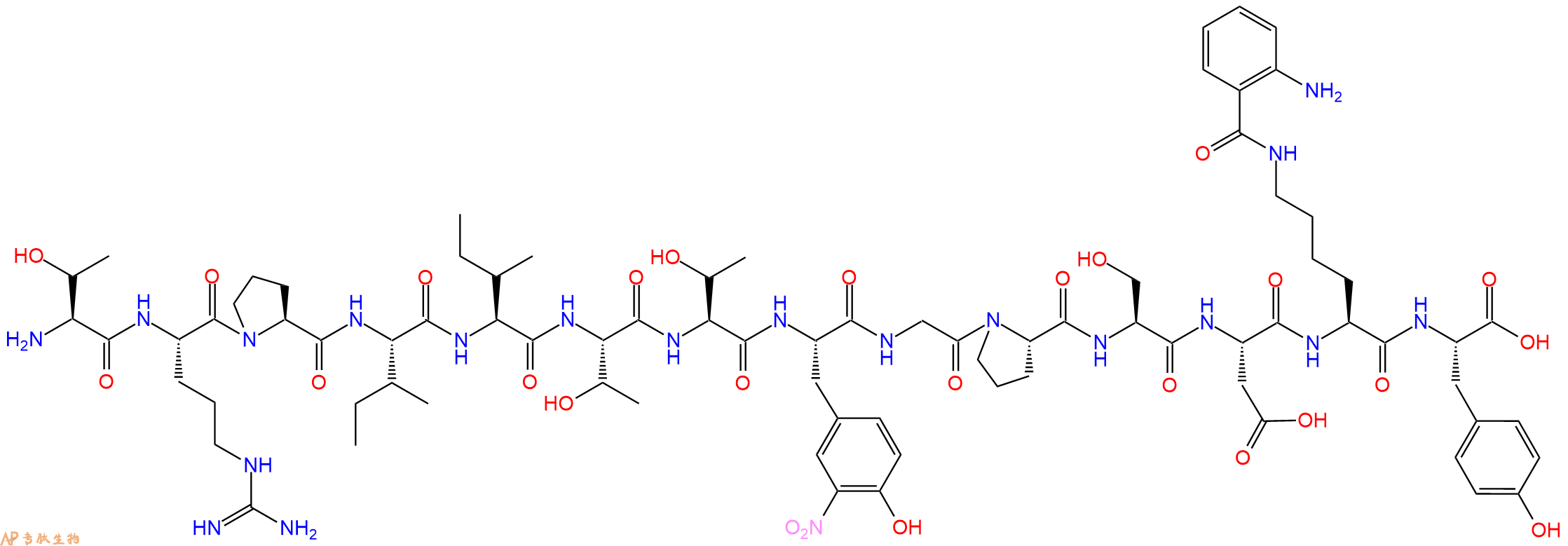专肽生物产品TRPIITT-m-nitro-YGPSD-K(Abz)-Y213135-91-2