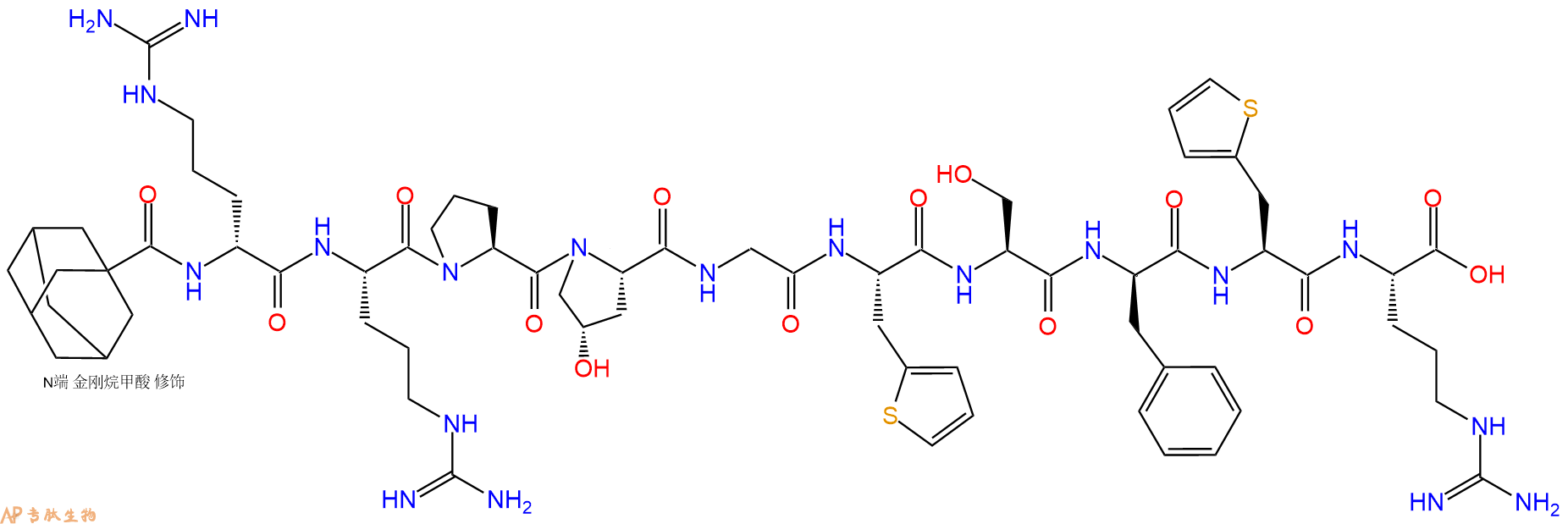 专肽生物产品[N-Admantanecarbonyl-DArg0-Hyp3,Thi5,8,DPhe7] Bradykinin