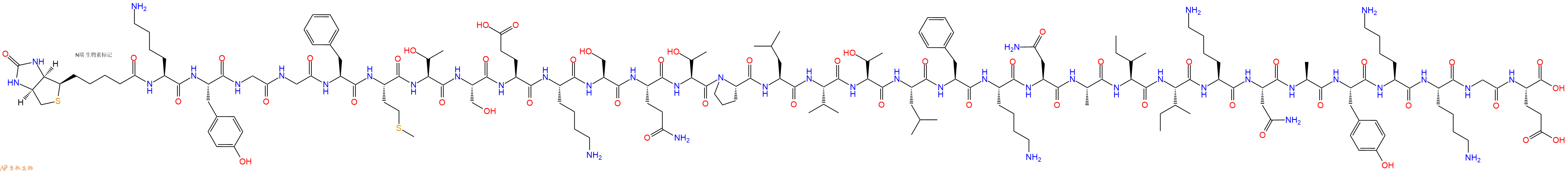 专肽生物产品Biocytin-beta-Endorphin, human135482-75-6