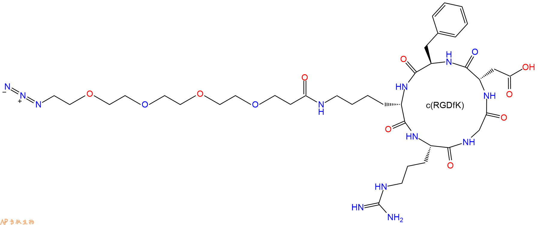 专肽生物产品Cyclo (-RGDfK) Azido-PEG4