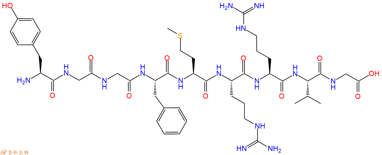 专肽生物产品Met5,Arg6,7,Val8,Gly9 Enkephalin