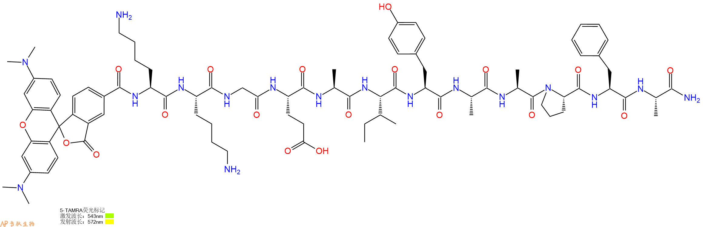 专肽生物产品Abltide, TAMRA-labeled