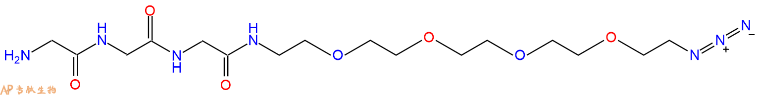 专肽生物产品GGG-PEG4-azide、Gly-Gly-Gly-四聚乙二醇-叠氮、三甘氨酸-四聚乙二醇-叠氮3070260-22-6
