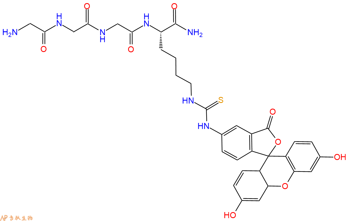 专肽生物产品G3-FITC：H-Gly-Gly-Gly-Lys(FITC)-NH2