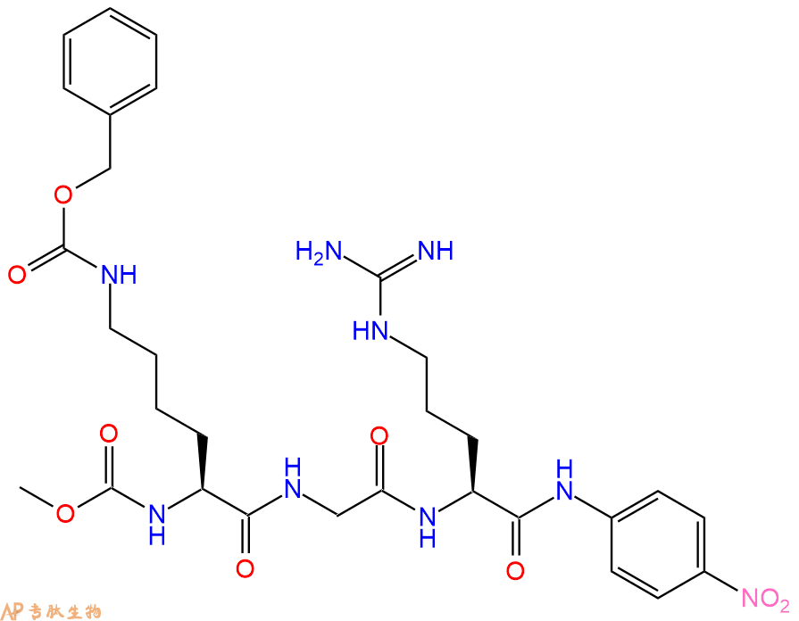 专肽生物产品Methoxycarbonyl-Lys(Z)-Gly-Arg-pNA &middot; HCl96559-87-4